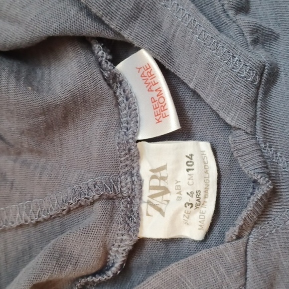 Zara baby 3-4Y 104CM gray hooded t-shirt - Picture 3 of 5